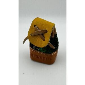 Nicaraguan Handmade Leather Backpack Keychain - Artisanal Souvenir